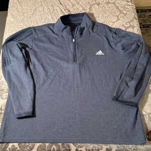 Adidas Navy Quarter-Zip Pullover training golf sweater Sz xl